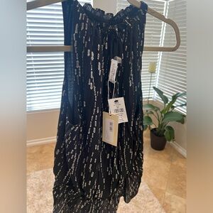 Ramy Brook Black and Gold Top - Medium